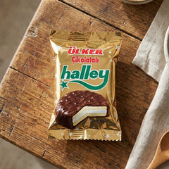 Chocolate Coated Marshmallow Sandwich 30g (Ülker Halley)