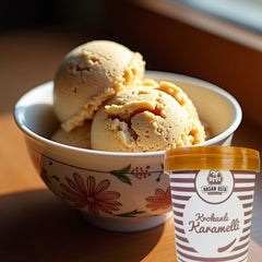 Croquant Caramel Ice Cream (Krokanlı Karamelli Dondurma)