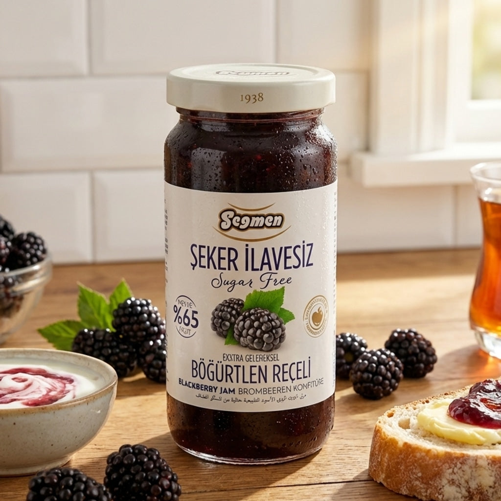 Sugar Free Blackberry Jam 270gr ( Şeker ilavesiz Böğürtlen Reçeli )