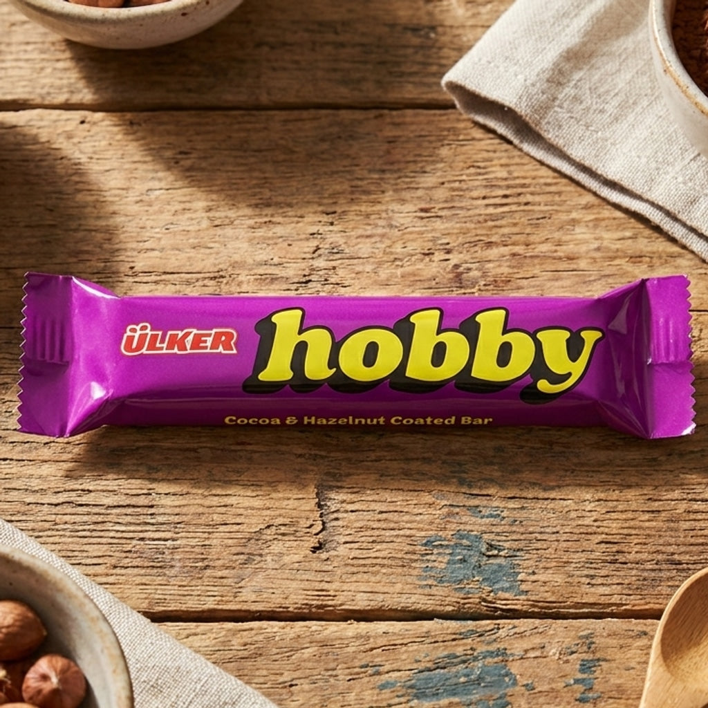 Cocoa & Hazelnut Coated Bar 30g (Ülker Hobby)