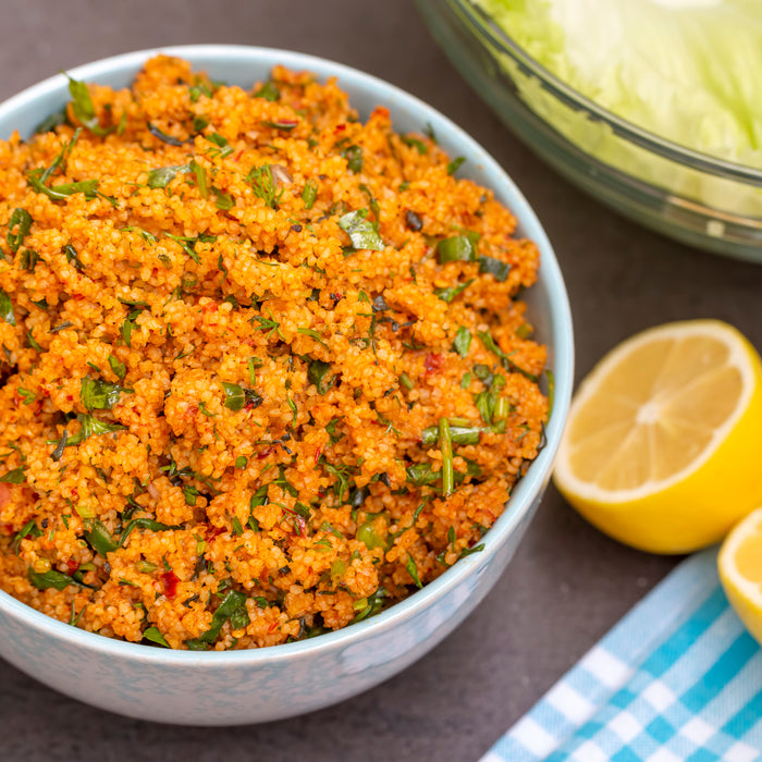 Fine bulgur salad, 1 kg - pre-order (Kısır siparis).