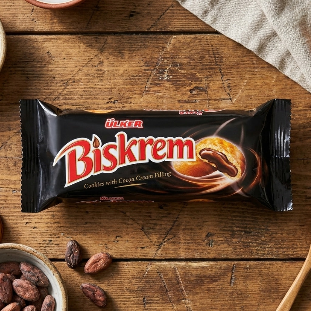 Cocoa Cream Sandwich Biscuits 54g (Ülker Biskrem Kakaolu)