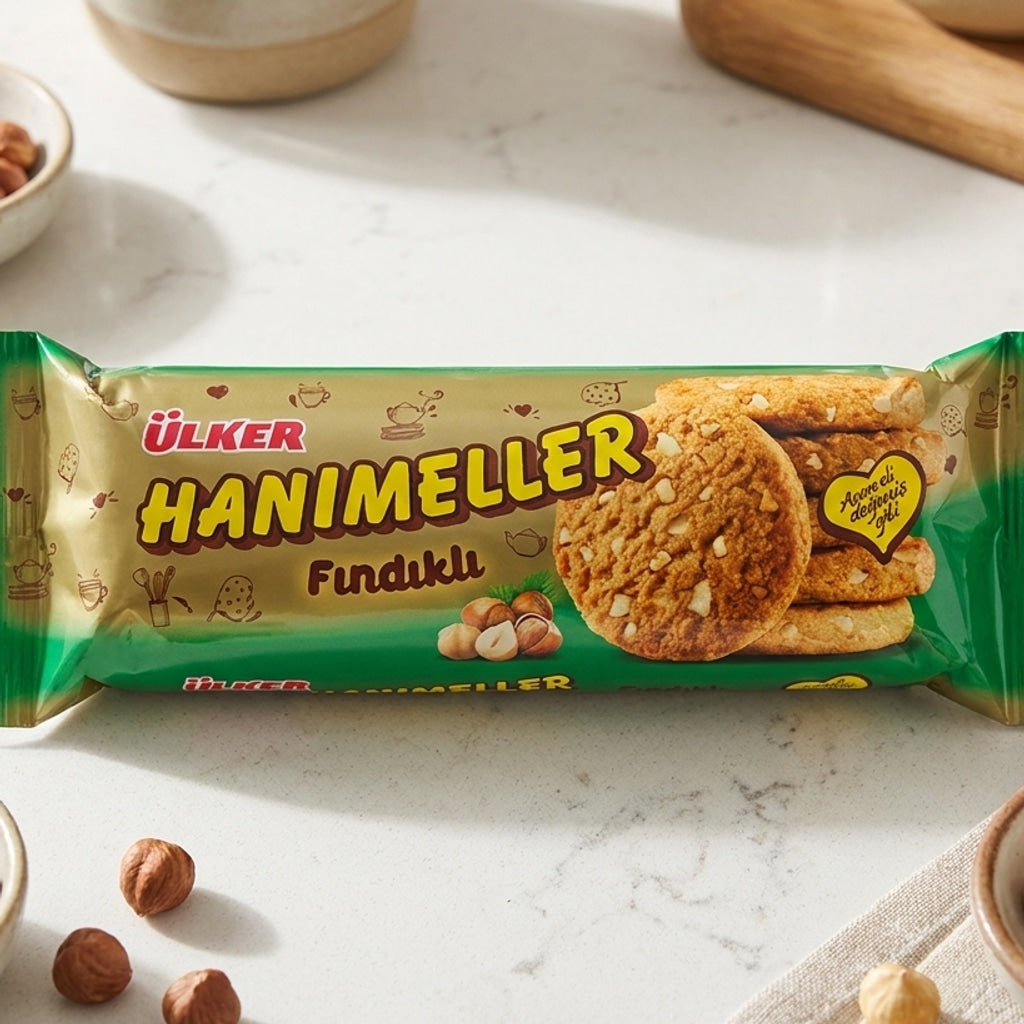 Roasted Hazelnut Cookies 82g (Ülker Hanımeller Fındıklı)