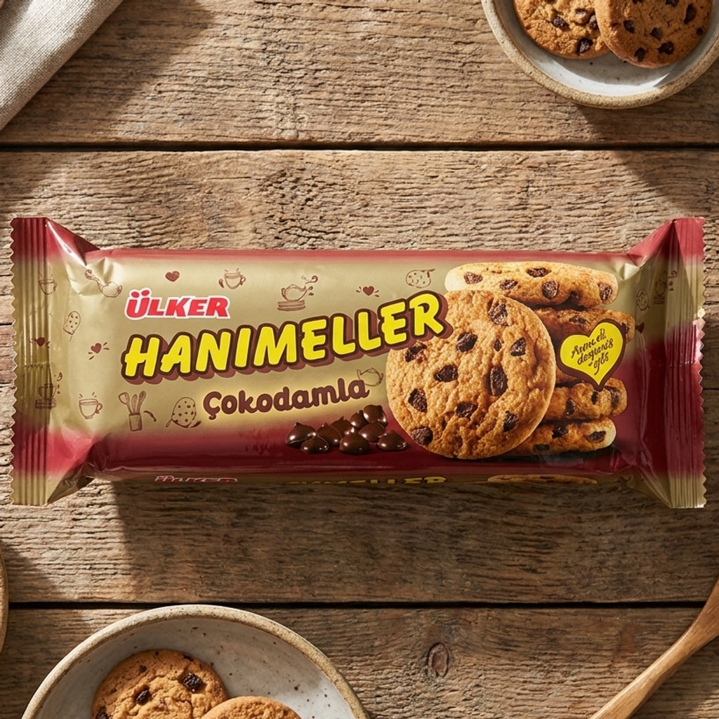 Chocolate Chip Cookies 82g (Ülker Hanımeller Çokodamla)