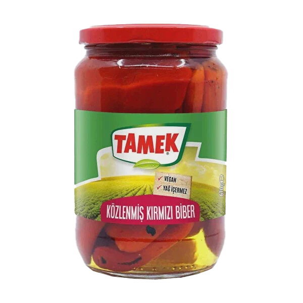 Tamek Roasted Capia Peppper 670gr (Közlenmiş Kırmızı Biber)