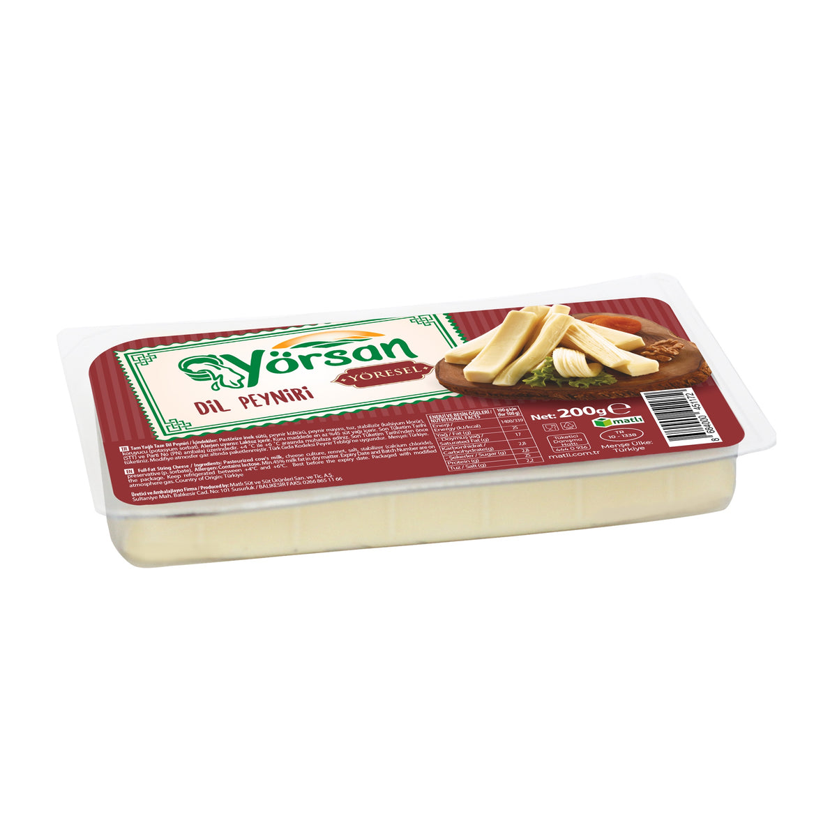 Yörsan String Cheese 200gr (Dil Peyniri)