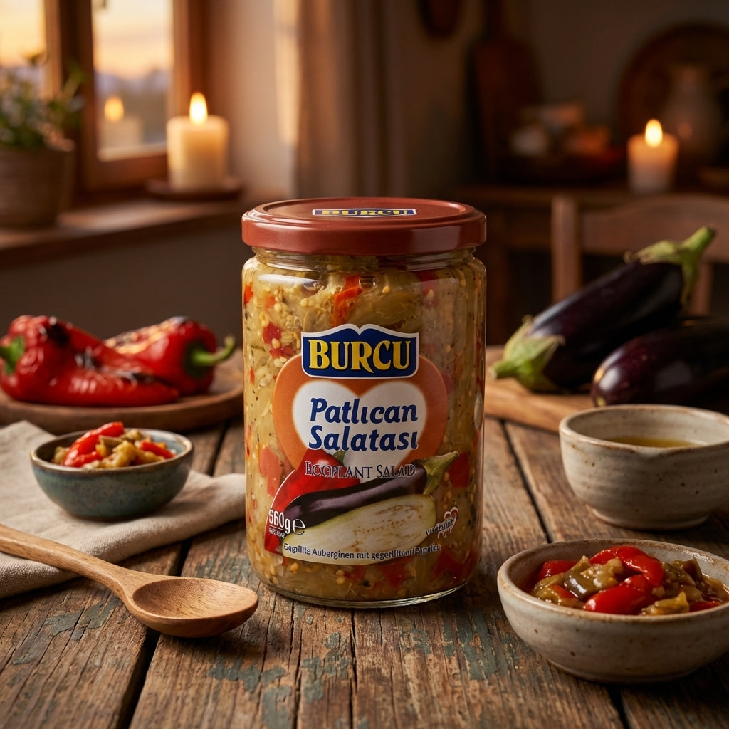 Roasted Red Pepper and Eggplant Salad (Közlenmiş Biber ve Patlıcan Salatası)