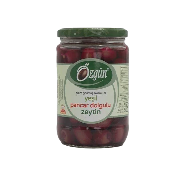 Beet Stuffed Olives (Özgün Pancar Dolgulu Zeytin 660cc)