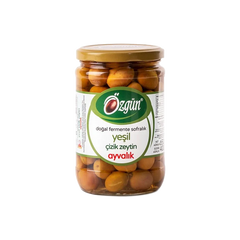 Ayvalık scratched green olives 430 gr (Ayvalık çizik yeşil zeytin)