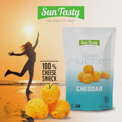 Sun Tasty Organic Cheddar Puffed Cheese