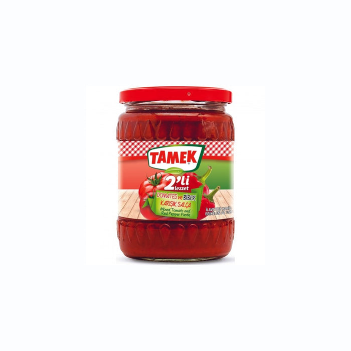 Tamek Tomato-Pepper Paste 580 gr (Tamek Domates-Biber Salçası 580 gr)
